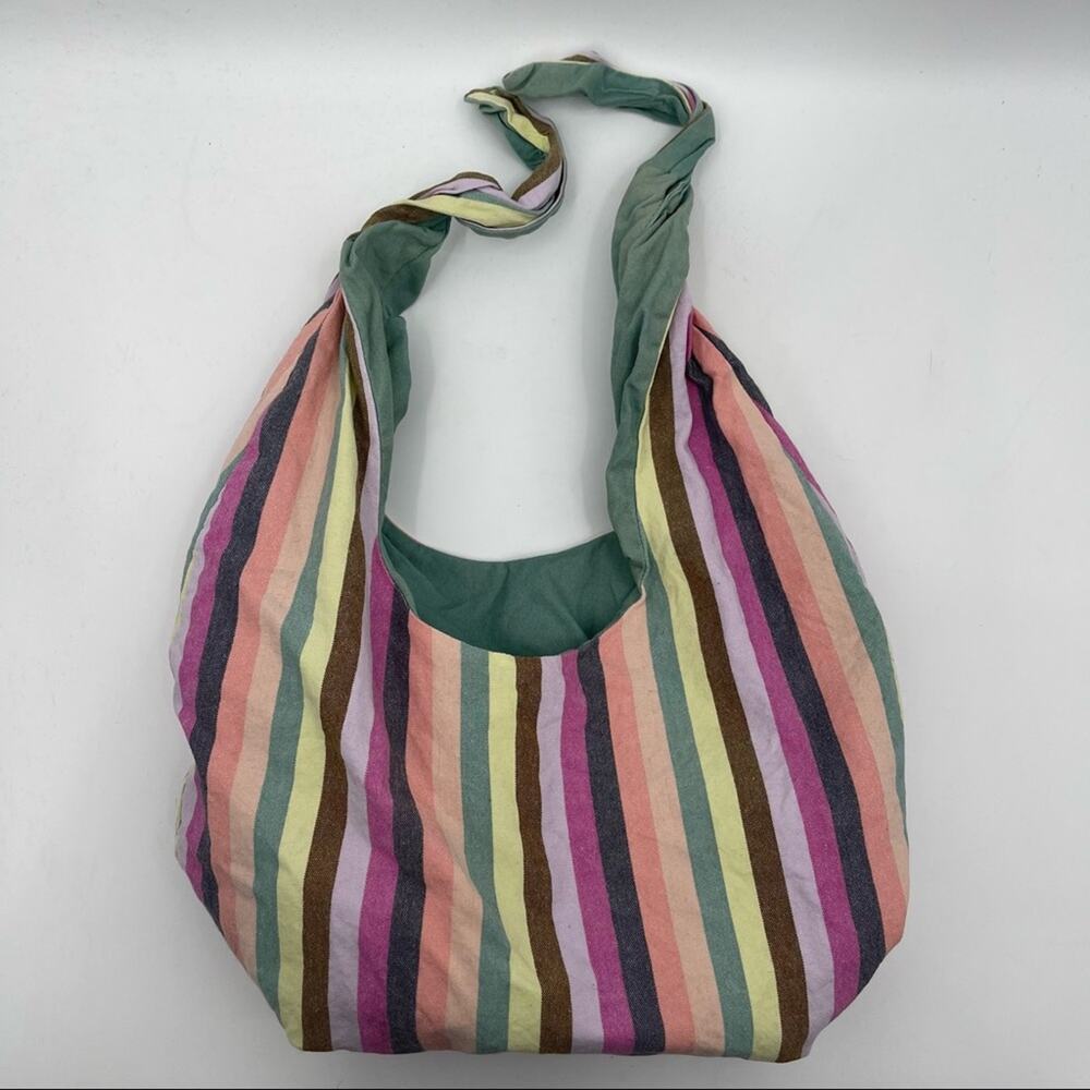 Rainbow Pride Stripe Purse Tote Adjustable Tie Multicolor CarryAll Shoulder Bag - Picture 6 of 13